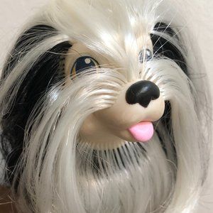 HASBRO SWEETIE PUPS SHIH TZU B&W PUPPY1989 TOY  LONG HAIR